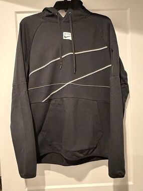 Nike Black Hoodie with Silver Reflective Stripes